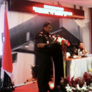 Wakil Jaksa Agung Arminsyah Saat Memberikan Sambutan Rakernis Bidang Pidum 2018, Di Gedung Pidum Kejaksaan Agung, Jakarta Selatan, Rabu (1/8).
